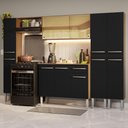 Ver imagem 1 de Armário de Cozinha Completa 261cm Rustic/Preto Emilly Madesa 07