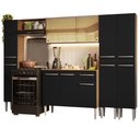 Ver imagem 3 de Armário de Cozinha Completa 261cm Rustic/Preto Emilly Madesa 07