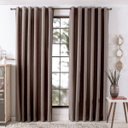 Ver imagem 1 de Cortina Rústica Castor Escuro Becadecor Madras 260x230cm