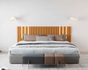Ver imagem 1 de Cabeceira Ripado Maracá 215cmpara Cama King Size com Led Nature - Rede Móveis