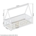 Ver imagem 3 de Quarto Montessori Cama Telhado Giulia e Guarda-Roupa Curió Casatema MadeiraOriginals Branco