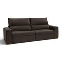 Ver imagem 3 de Sofá com Chaise Milano 2 Lugares Retrátil e Reclinável 250cm Marrom