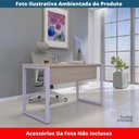 Ver imagem 2 de Mesa Escritório P25 Tub Pandin 120 Cm (larg) Tampo Mdp Nogueira Casablanca Pé Aço Tubular Lilás