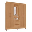 Ver imagem 4 de Guarda-roupas Vinhedo 100% Mdf Tuboarte 4 Portas 2 Gavetas em Incluso Espelho e Pes/pvc
