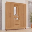 Ver imagem 1 de Guarda-roupas Vinhedo 100% Mdf Tuboarte 4 Portas 2 Gavetas em Incluso Espelho e Pes/pvc