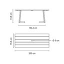 Ver imagem 7 de Mesa de Jantar Lanati Retangular em Madeira Jatobá Fsc Acabamento Brilhante Marrom Rústico