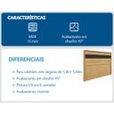 Ver imagem 5 de Cabeceira para Cama de Casal Itália MDF 165x106,8cm Carvalho Mel/Reali ITA16