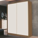 Ver imagem 2 de Guarda Roupa 2 Portas Deslizante 3 Gavetas 2 Prateleiras Spazio F08 Freijó/Off White - Mpozenato
