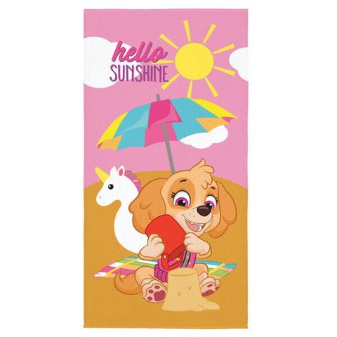 Toalha de Banho Aveludada Patrulha Canina Menina 70x140cm