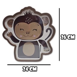 Luminária de Mesa Placa Painel Infantil Animaizinhos Decor Macaquinho - 3