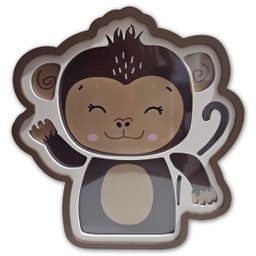 Luminária de Mesa Placa Painel Infantil Animaizinhos Decor Macaquinho - 1