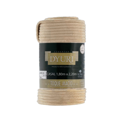 Cobertor Casal com Sherpa Dyuri Jolitex 180x220 Bege Aveia