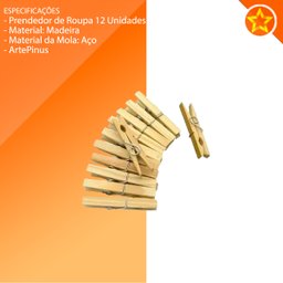 Prendedor de Roupa 12 Un Artepinus - 3