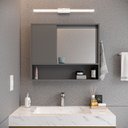 Ver imagem 3 de Armário de Banheiro com Espelho Espelheira 1 Porta e Nicho Luxo - Jm3 Móveis:cinza