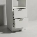 Ver imagem 3 de Mesa de Cabeceira Moderna 25cm – Nicho Organizador e Gavetas