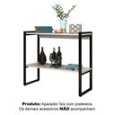 Ver imagem 2 de Aparador Decorativo ou Cantinho do Café Isis C/prateleira - Preto/off