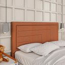 Ver imagem 1 de Cabeceira Estofada Cama Queen Barcelona Terracota - Móveis Arapongas Suede Terracota
