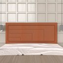 Ver imagem 2 de Cabeceira Estofada Cama Queen Barcelona Terracota - Móveis Arapongas Suede Terracota