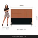 Ver imagem 3 de Cabeceira Estofada Cama Queen Barcelona Terracota - Móveis Arapongas Suede Terracota