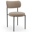 Ver imagem 1 de Cadeira Decorativa Estofada para Sala de Jantar Louise L02 Bouclê Bege - Lyam Decor