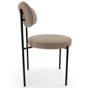 Ver imagem 6 de Cadeira Decorativa Estofada para Sala de Jantar Louise L02 Bouclê Bege - Lyam Decor