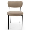 Ver imagem 3 de Cadeira Decorativa Estofada para Sala de Jantar Louise L02 Bouclê Bege - Lyam Decor