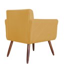 Ver imagem 5 de Conjunto 2 Poltronas Cadeiras Isabella Sala de Estar Veludo Mostarda - Incasa Decor