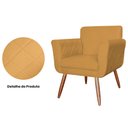 Ver imagem 4 de Conjunto 2 Poltronas Cadeiras Isabella Sala de Estar Veludo Mostarda - Incasa Decor