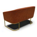 Ver imagem 5 de Sofá Namoradeira e 2 Poltronas Base Industrial Dourado Stella Corano Nozes D03 - D'Rossi