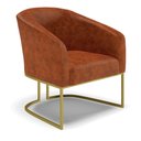 Ver imagem 4 de Sofá Namoradeira e 2 Poltronas Base Industrial Dourado Stella Corano Nozes D03 - D'Rossi