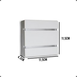 Arandela Slim 2 Frisos 2 Focos  Interna/Externa Branco Bivolt 110v/220v - 2