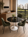 Ver imagem 1 de Mesa de Jantar Saarinen Branco - Redonda 100cm - Mármore São Gabriel