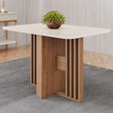 Ver imagem 5 de Mesa de Jantar 4 Lugares 120cm com Vidro Zinia Nature/off H02 - Mpozenato