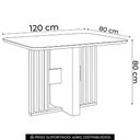 Ver imagem 4 de Mesa de Jantar 4 Lugares 120cm com Vidro Zinia Nature/off H02 - Mpozenato