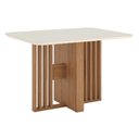 Ver imagem 1 de Mesa de Jantar 4 Lugares 120cm com Vidro Zinia Nature/off H02 - Mpozenato