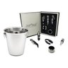 Kit Balde Inox Gelo + Utensílios Para Vinho - 2