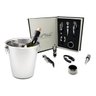 Kit Balde Inox Gelo + Utensílios Para Vinho - 3