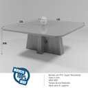 Ver imagem 3 de Mesa Magic Premium 135x135 Mdf/vidro Bom Pastor Naturale/pérola
