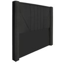 Ver imagem 6 de Kit Cabeceira E Calçadeira Baú King 195cm Corano Preto