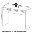 Ver imagem 3 de Mesa Escrivaninha College Moderno 2 Gavetas MDP 101cm Branco Artany