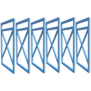 Ver imagem 1 de Seis Suporte Para Prateleira Estilo Industrial 06 Un. Azul
