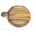 Ver imagem 3 de Petisqueira Teca para Frios Queijos Carnes 23cm Cabo Servir Aperitivos Tábua