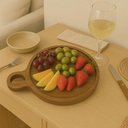 Ver imagem 4 de Petisqueira Teca para Frios Queijos Carnes 23cm Cabo Servir Aperitivos Tábua