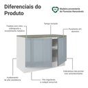 Ver imagem 3 de Balcão de Cozinha 120 cm 2 Portas Branco/Cinza Lux Madesa