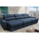 Ver imagem 1 de Sofá Retrátil e Reclinável com Molas Ensacadas Cama Inbox Master 3,52M Tecido Suede Azul