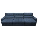 Ver imagem 5 de Sofá Retrátil e Reclinável com Molas Ensacadas Cama Inbox Master 3,52M Tecido Suede Azul