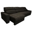 Ver imagem 7 de Sofá Retrátil e Reclinável com Molas Ensacadas Cama Inbox Master 3,52M Tecido Suede Café