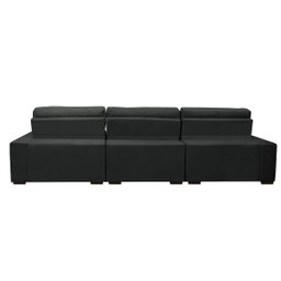 Sofá Retrátil e Reclinável com Molas Ensacadas Cama Inbox Master 3,52M Tecido Suede Cinza - 6