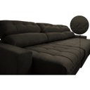 Ver imagem 4 de Sofá Retrátil e Reclinável com Molas Ensacadas Cama Inbox Master 3,82M Tecido Suede Café