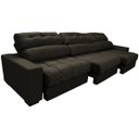 Ver mais imagens de Sofá Retrátil e Reclinável com Molas Ensacadas Cama Inbox Master 3,82M Tecido Suede Café